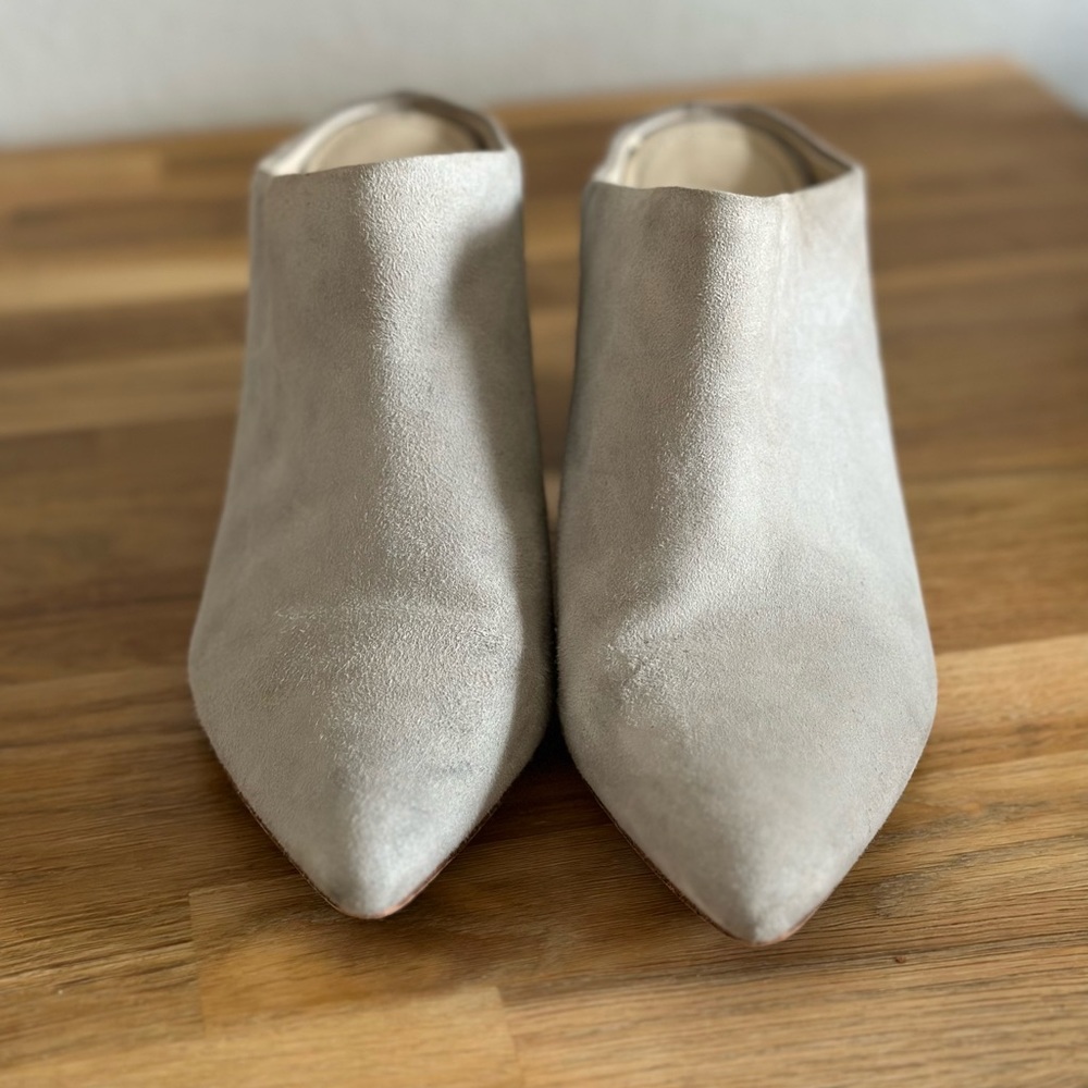 Marc Fisher heeled suede mule.